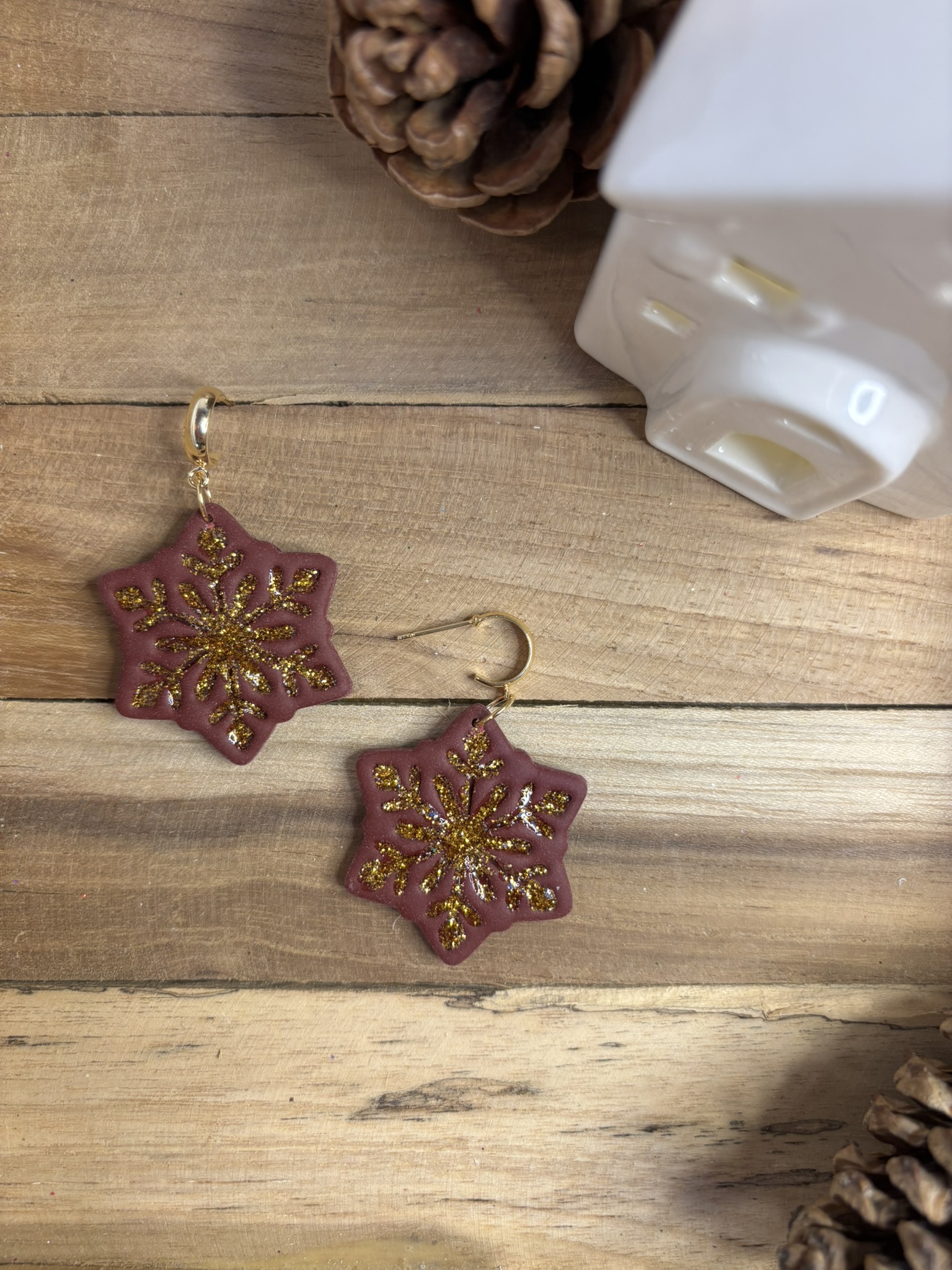 ❄️ Boucles d'oreilles flocons de neige ❄️