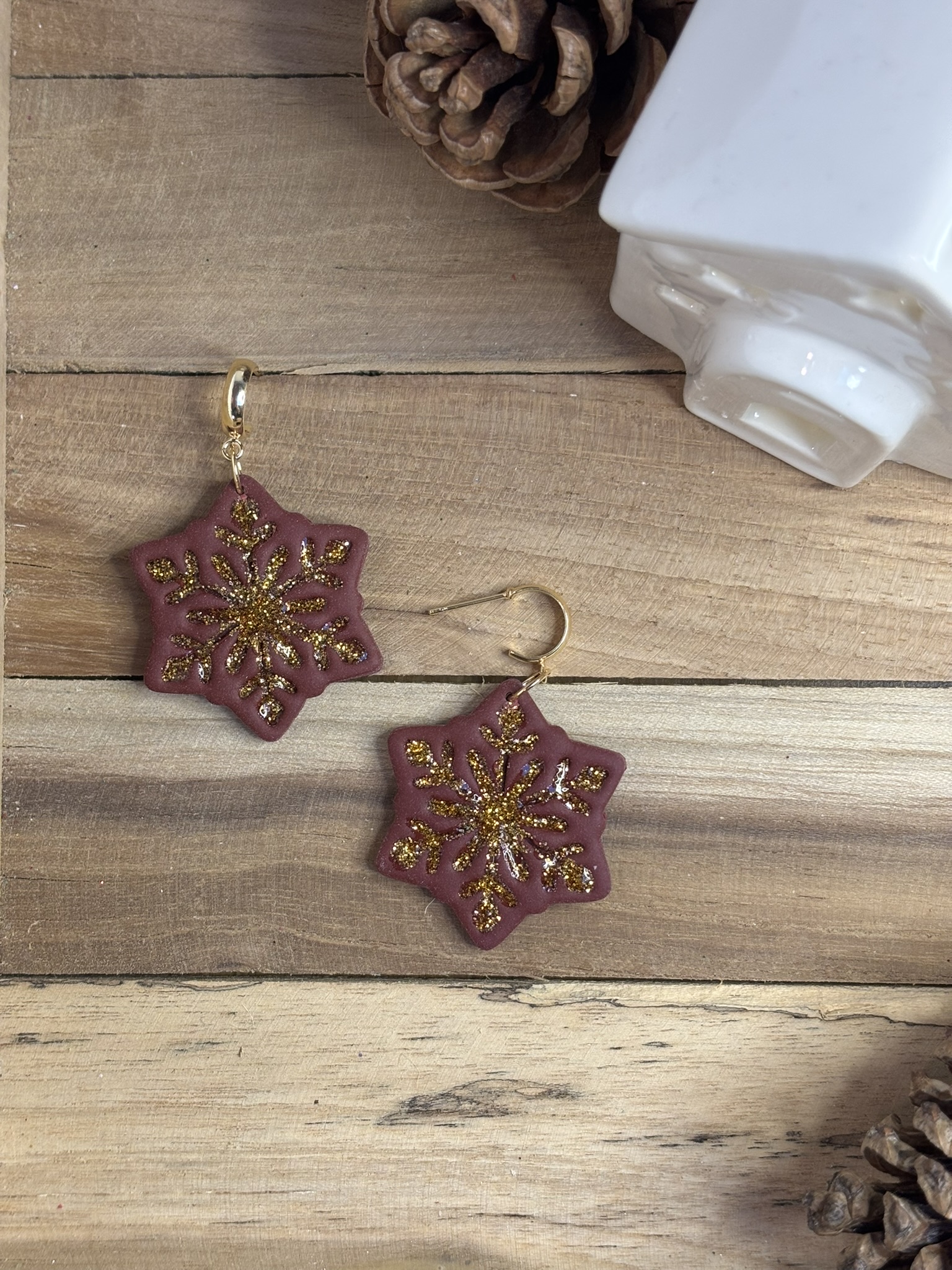 ❄️ Boucles d'oreilles flocons de neige ❄️ – Image 4