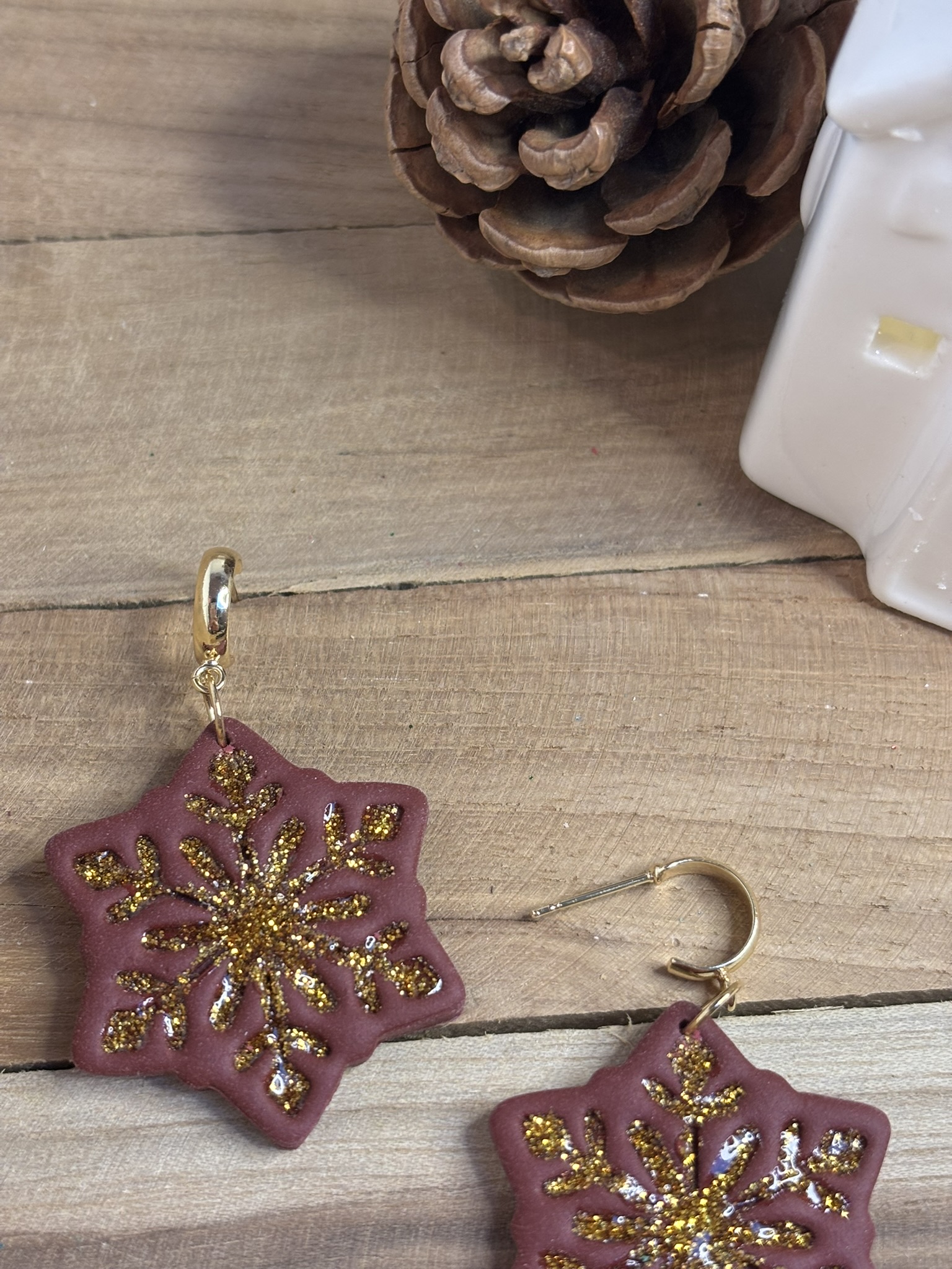 ❄️ Boucles d'oreilles flocons de neige ❄️ – Image 3