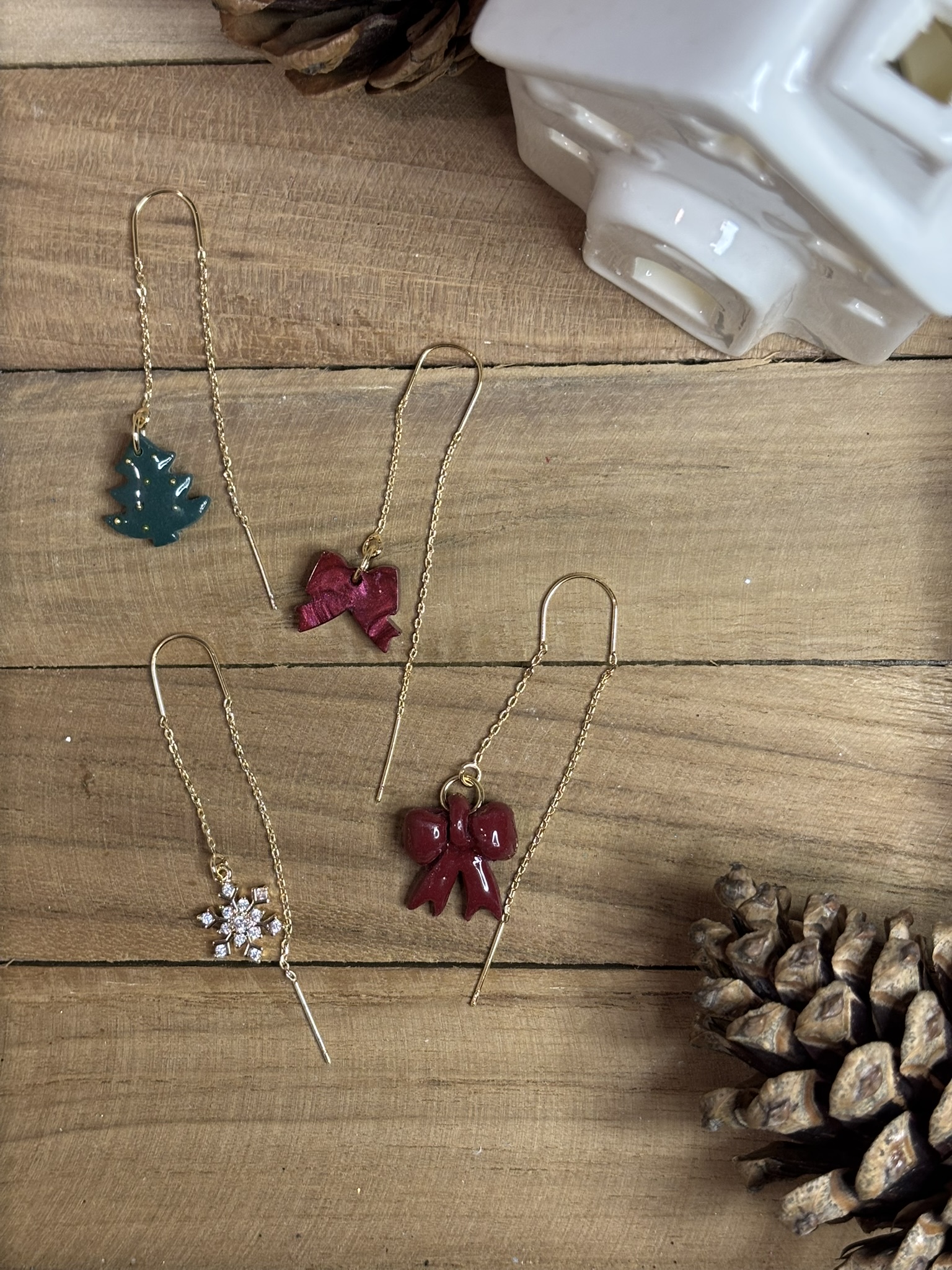 Boucles pendante à retour arrière