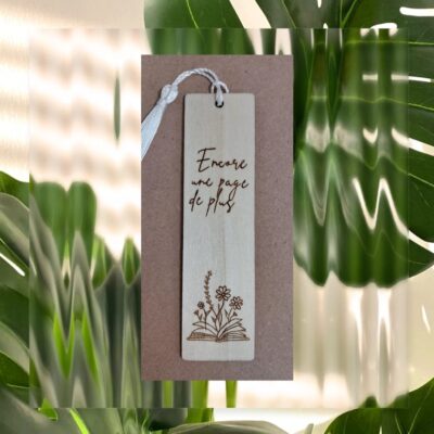 Marque-page citation bois