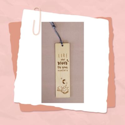 Marque-page citation bois fait-main artisana