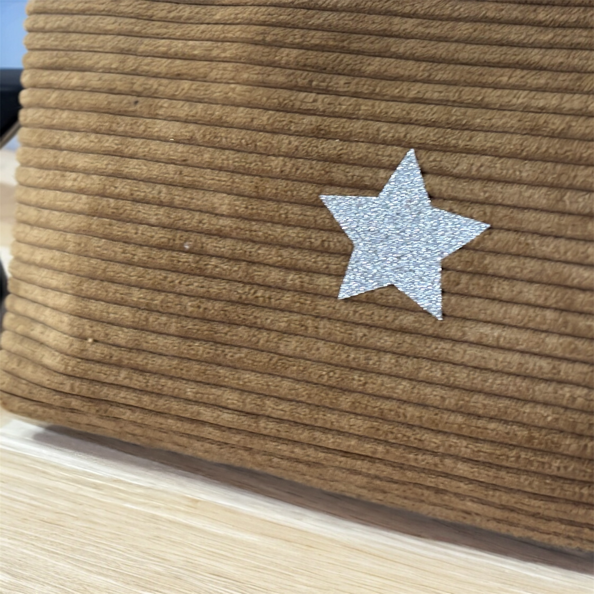 Duo trousse en velours côtelé tabac et son porte monnaie assorti- Création artisanale française – Image 3