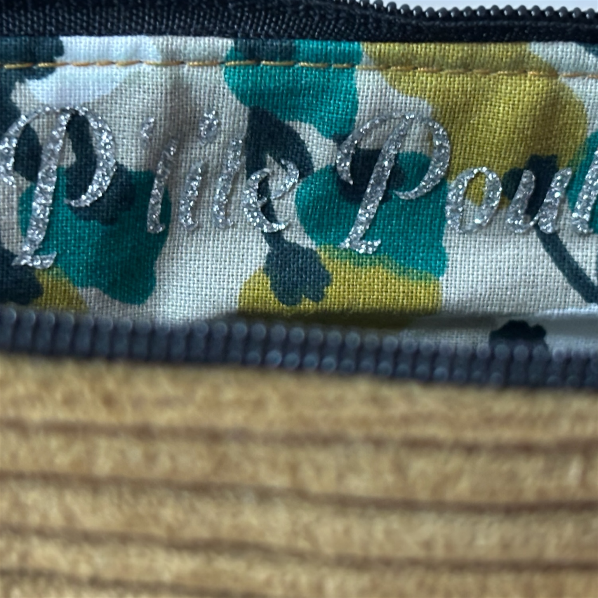 Duo trousse en velours côtelé tabac et son porte monnaie assorti- Création artisanale française – Image 5