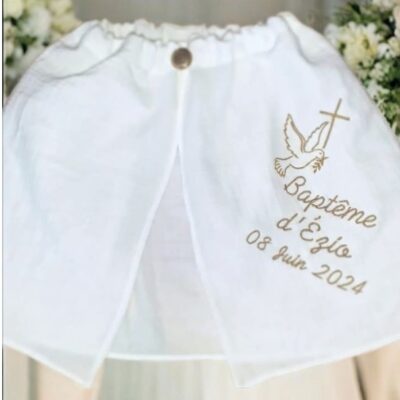 Cape de baptême bébé enfant brodée personnalisée