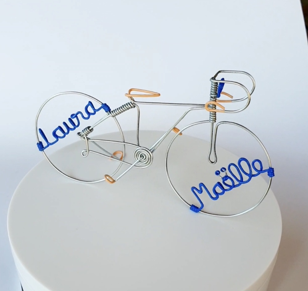 Vélo miniature personnalisé, cadeau avec message – Image 4