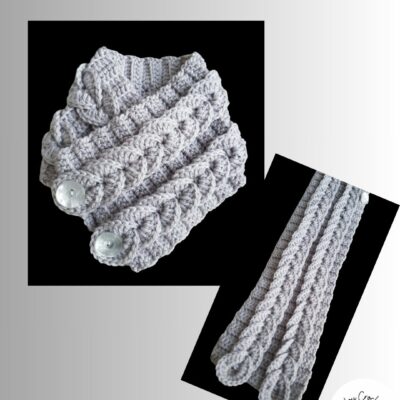 Tour de cou tressé au crochet