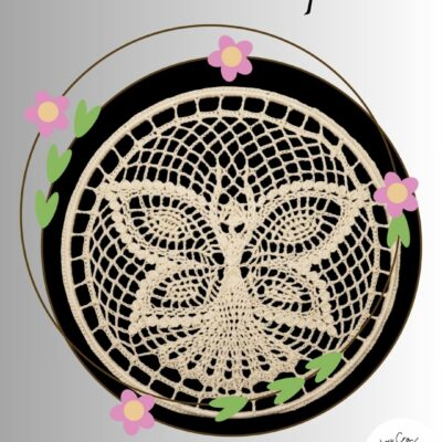 tuto pdf : Mandala / Attrape rêve Femme Papillon au crochet