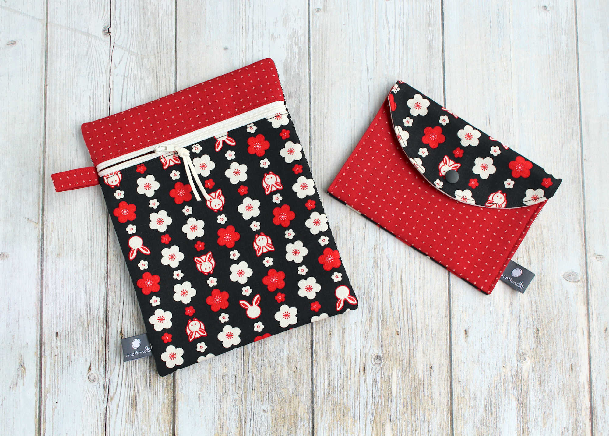 Pochette japonaise zippee, porte livre, étui billets avion passeport, porte documents voyage – Image 4