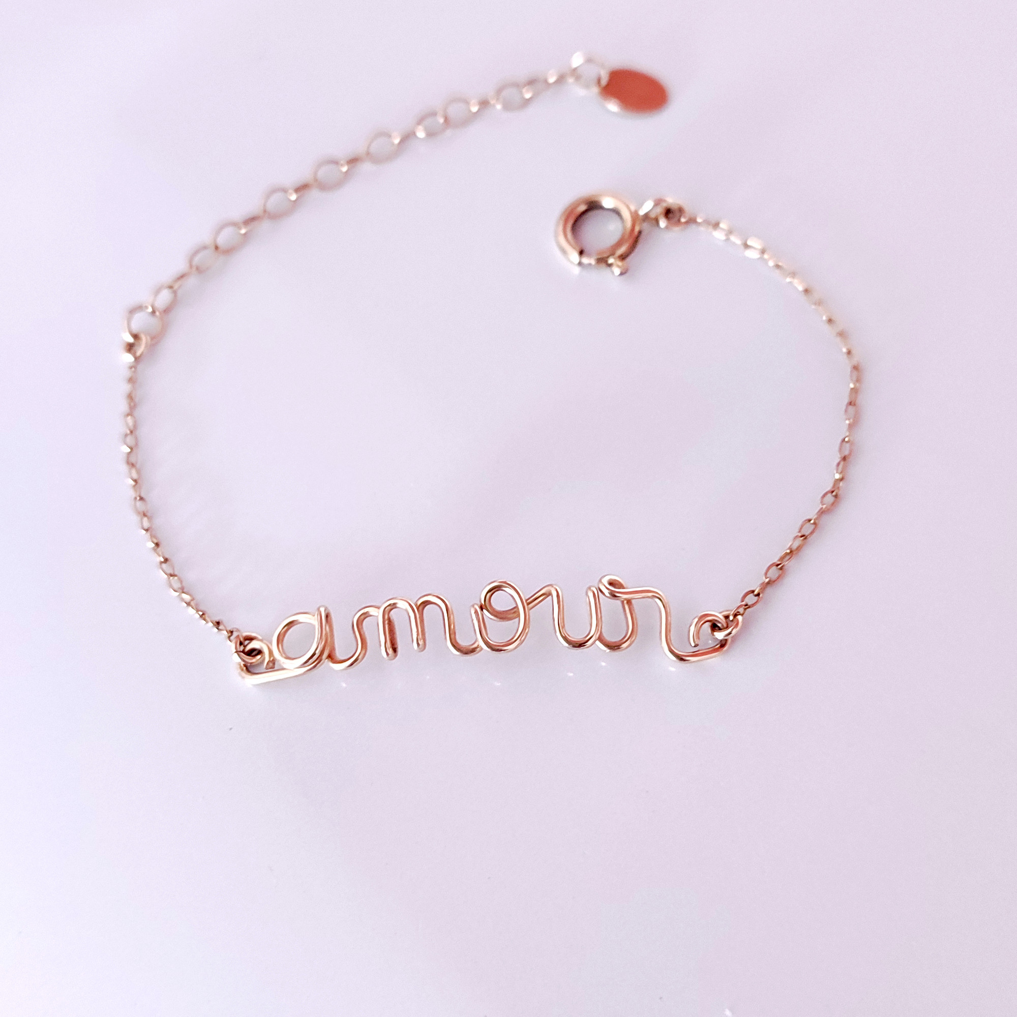 Bracelet message personnalisable – chaîne ajustable – Image 2