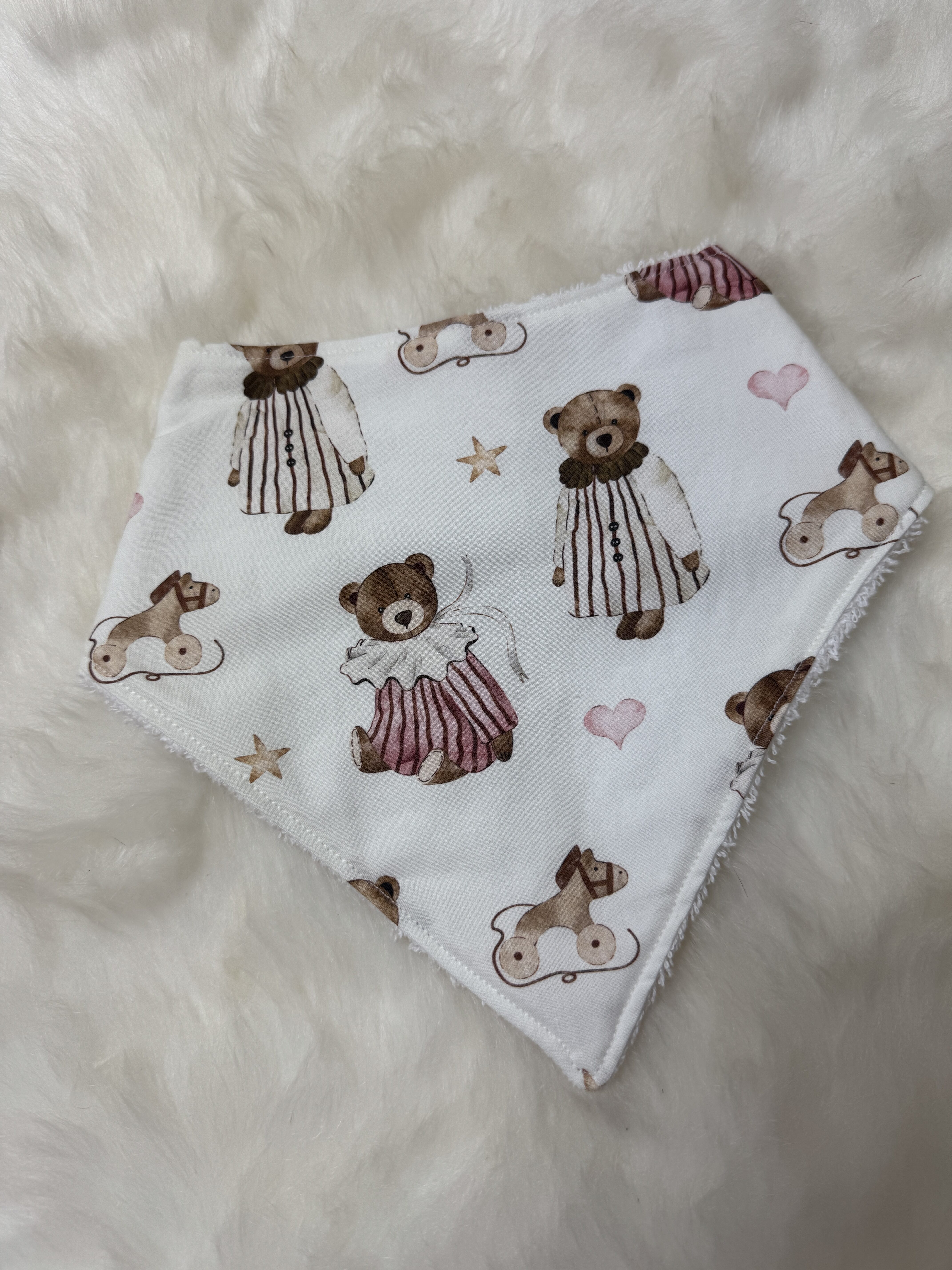 BAVOIR BANDANA FILLE ROSE OURS