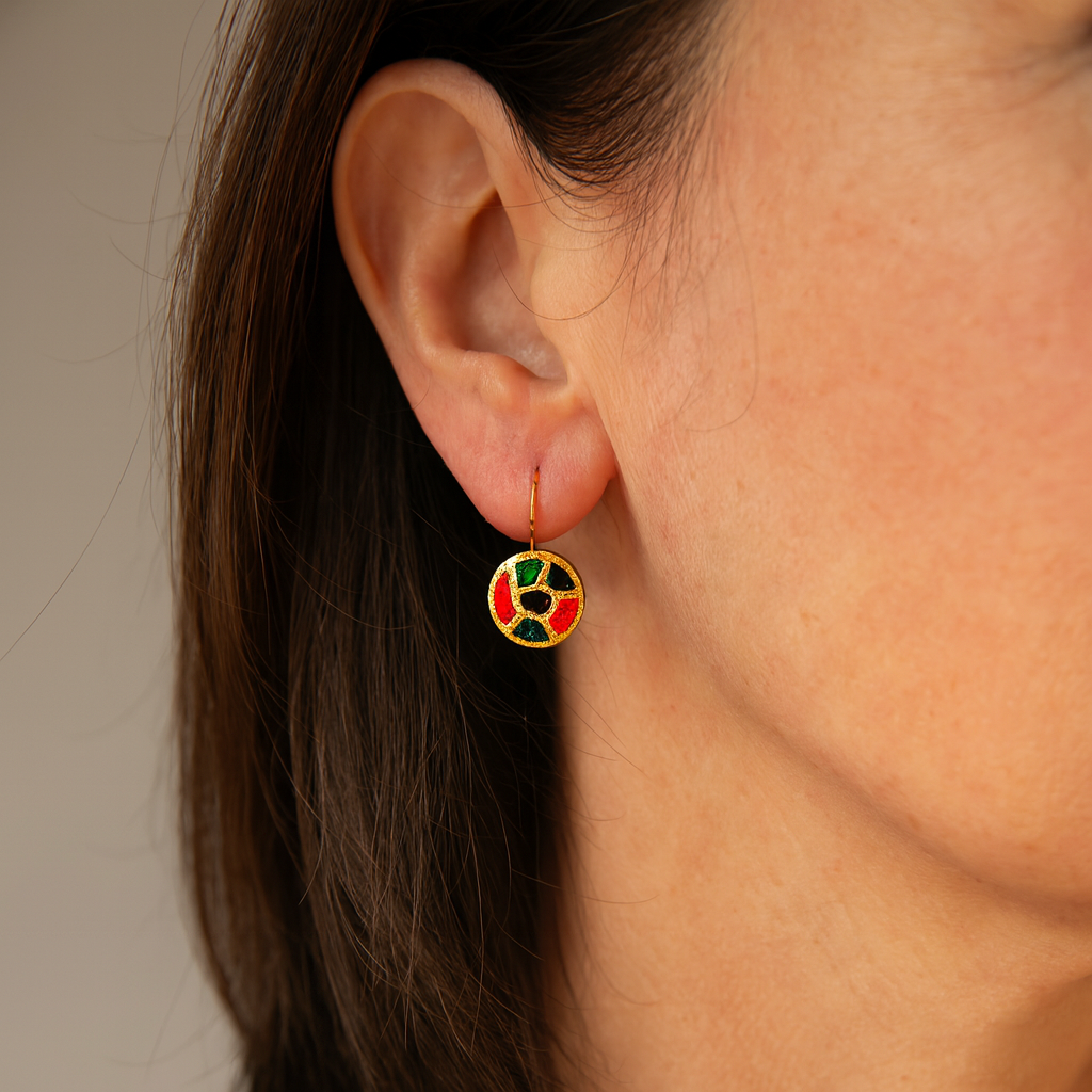 Boucles d’oreilles Mosaïque de couleurs – Image 3