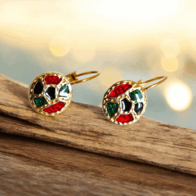 boucles d'oreilles mosaïque