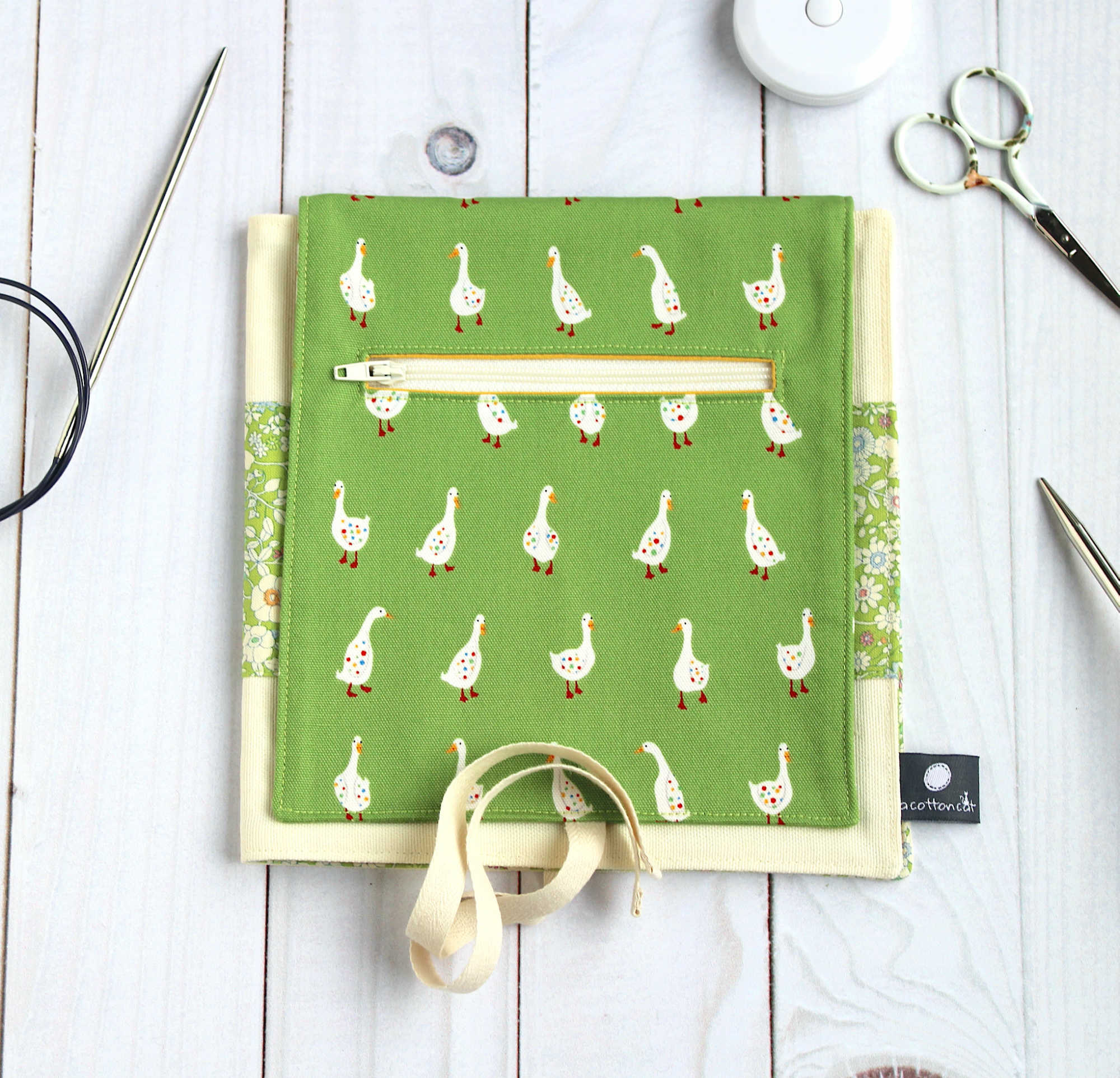 pochette tricot aiguilles circulaires