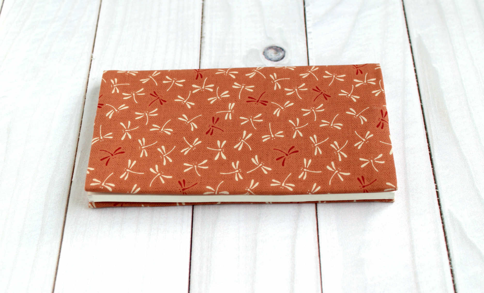 Porte chéquier tissu japonais libellules, protège chéquier talon haut, étui chéquier portefeuille – Image 2