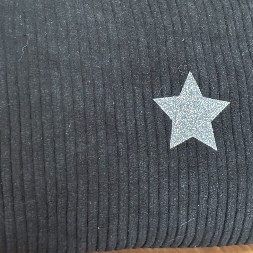 Duo trousse en velours côtelé noir et son porte monnaie assorti- Création artisanale française – Image 2