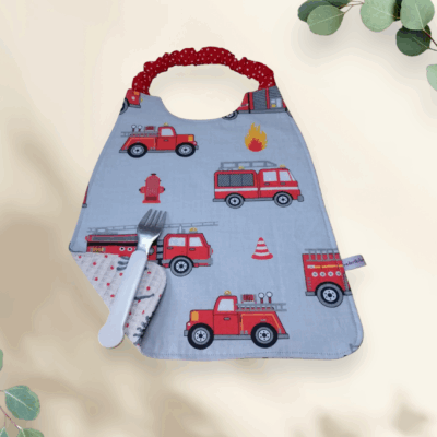 Serviette de cantine élastique, bavoir maternelle, modèle garçons au choix