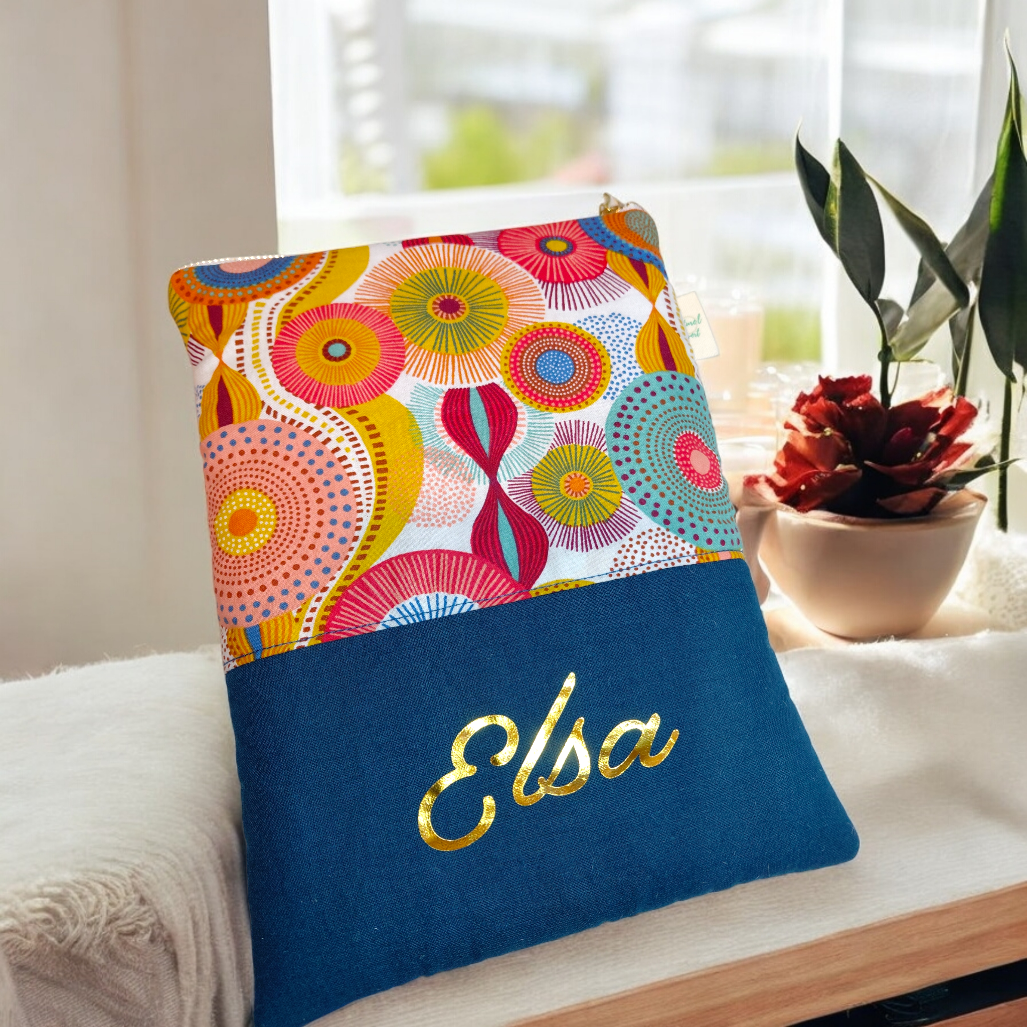 Pochette zippée molletonnée personnalisée – H23 x L18 cm – Image 2