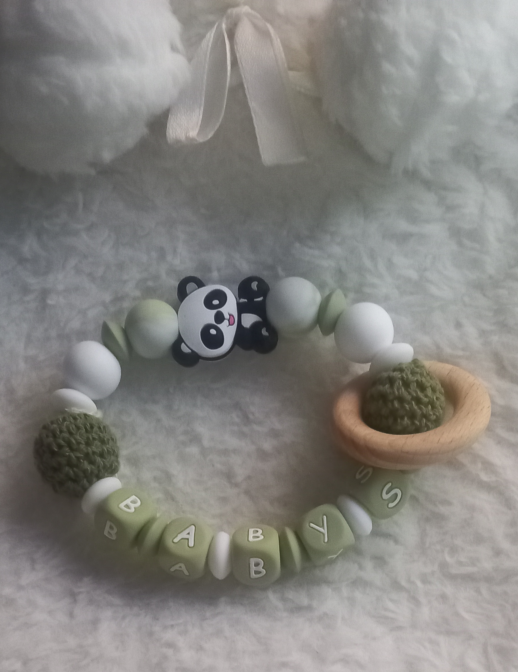 Hochet personnalisé 🐼
