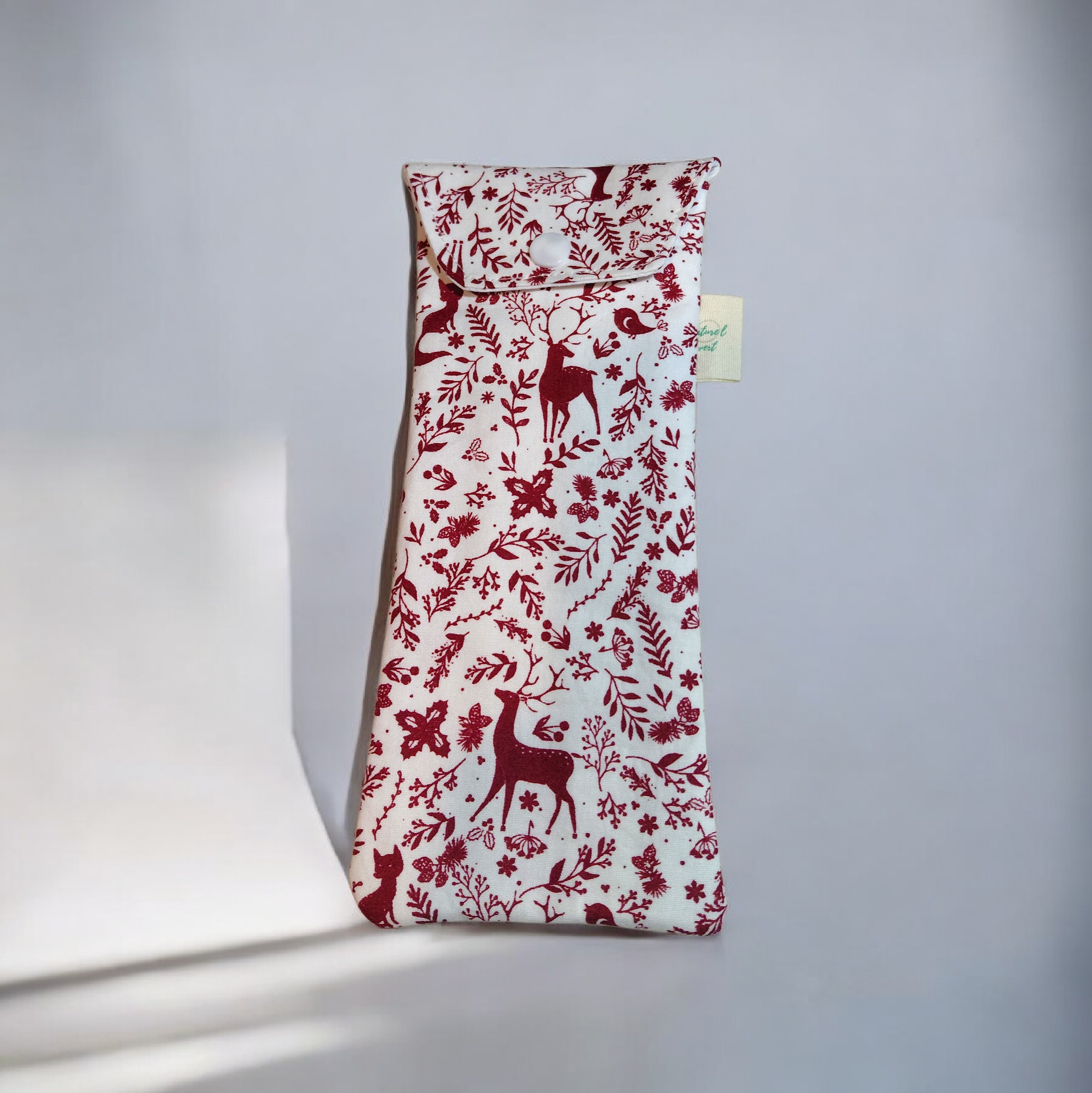 Pochette multifonction motif cerf– étui brosse à dents, range couverts, lunettes ou stylos – fait main
