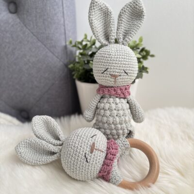 Lapin Doudou + Hochet