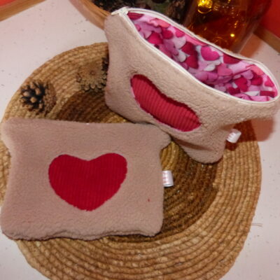 Petite pochette cœur "Collection Valentine"