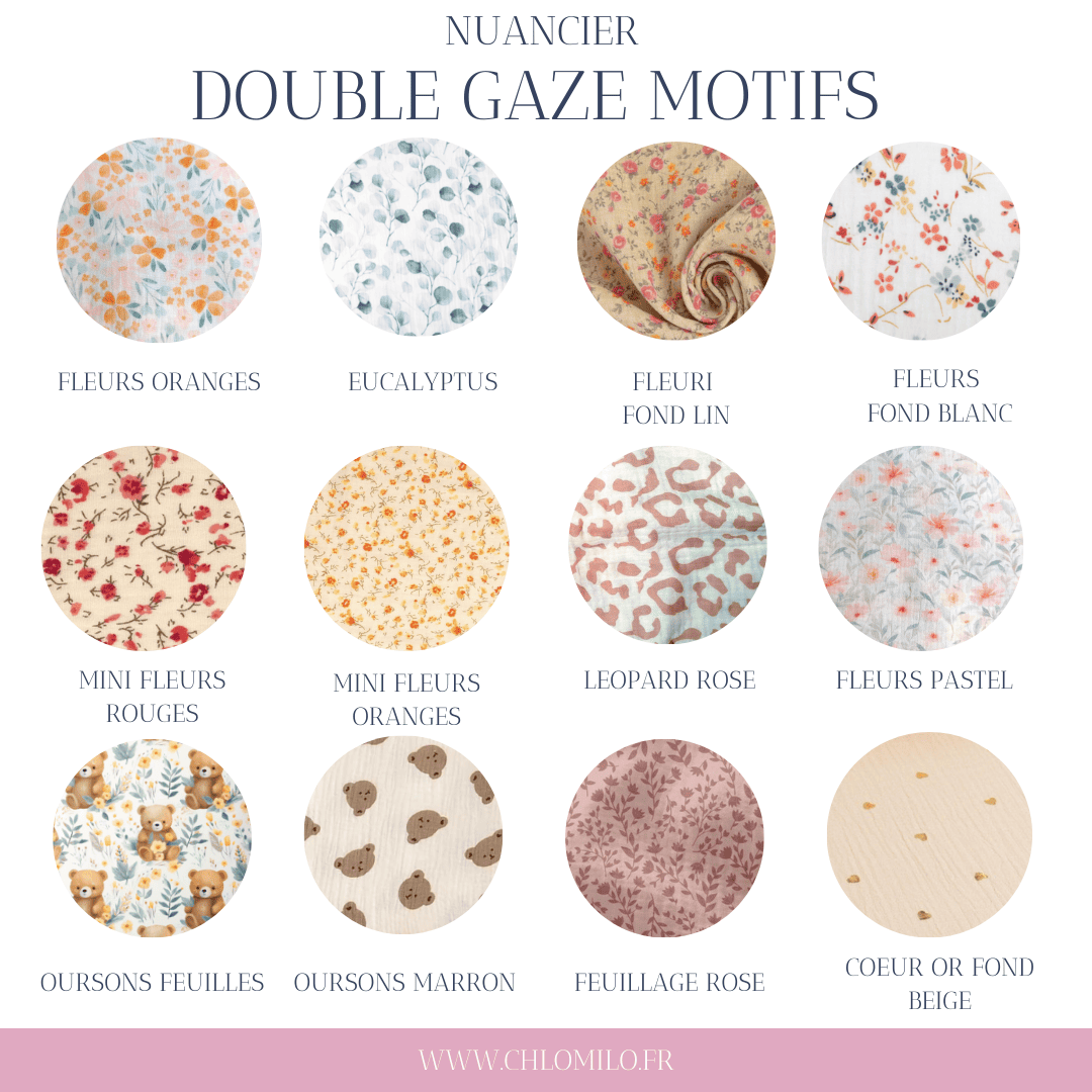 nuancier doubla gaze de coton