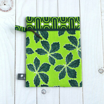 pochette plate zippee tissu wax