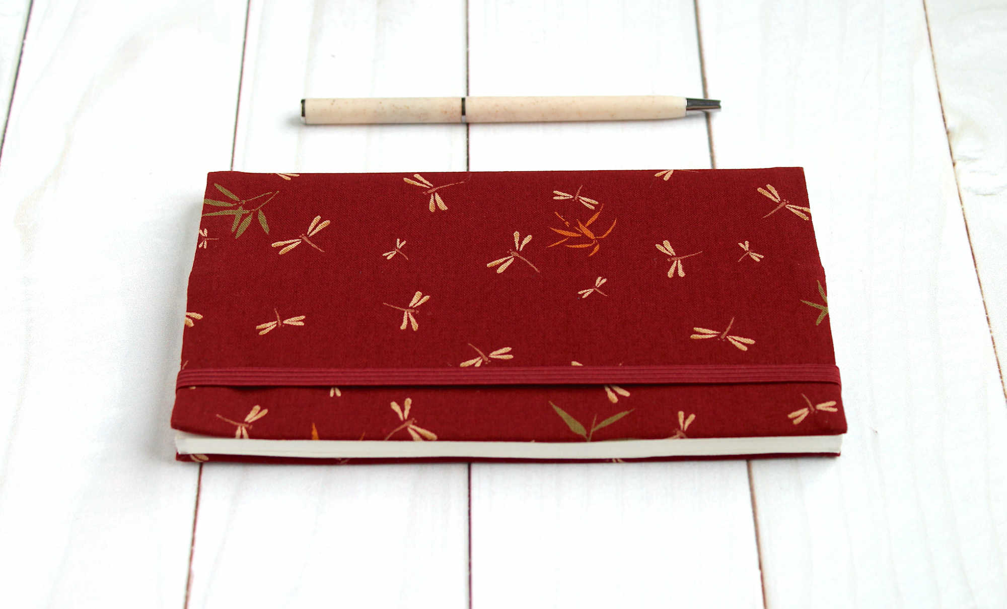 Porte chéquier tissu japonais, protège chéquier talon haut, étui chéquier portefeuille – Image 2