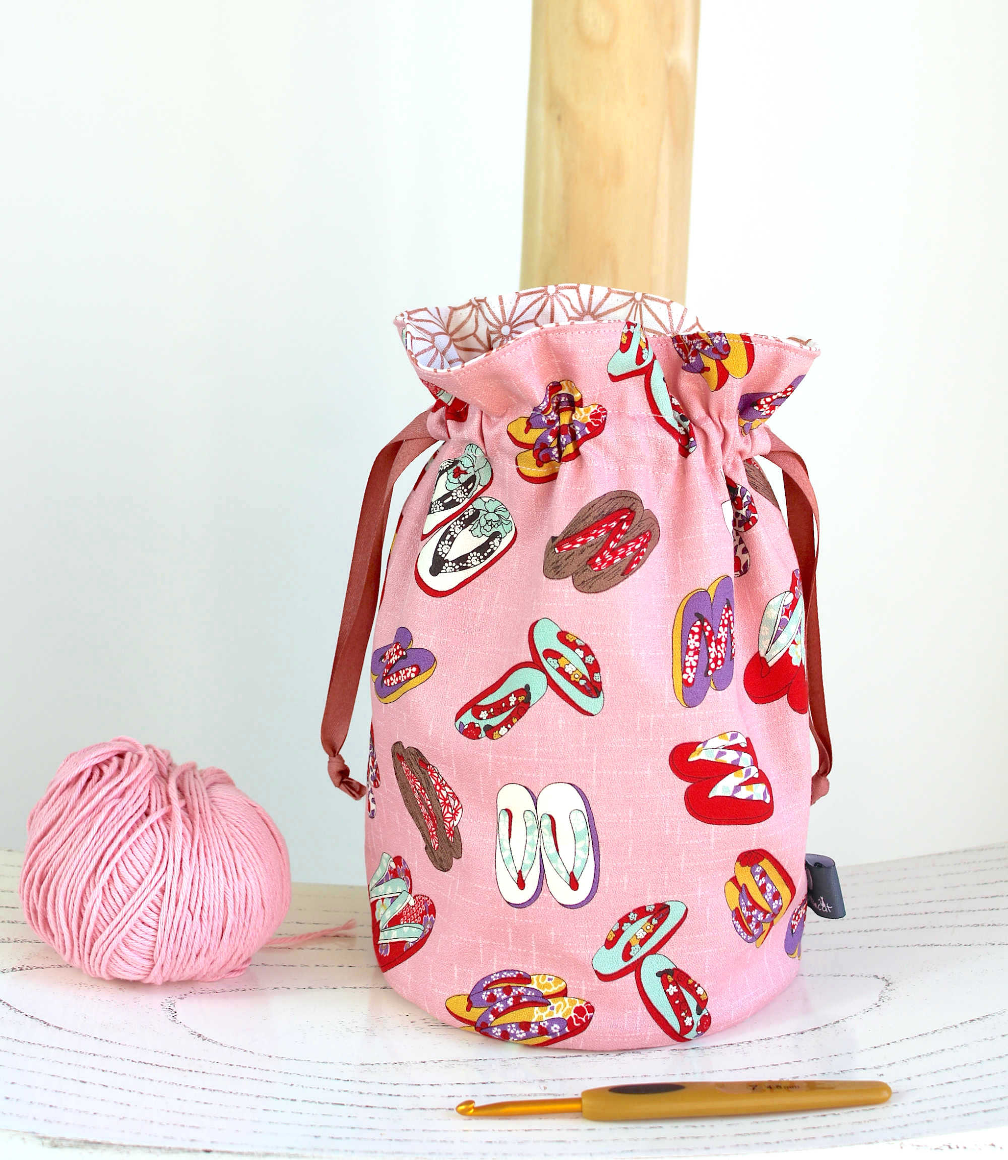 sac a projets crochet tricot