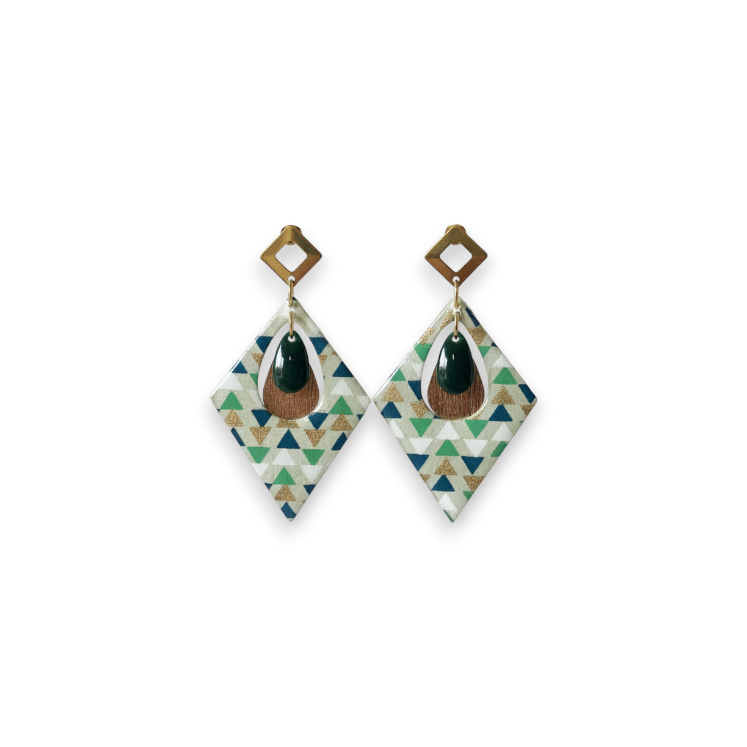 Boucles d'oreilles Trikōṇa – Image 2