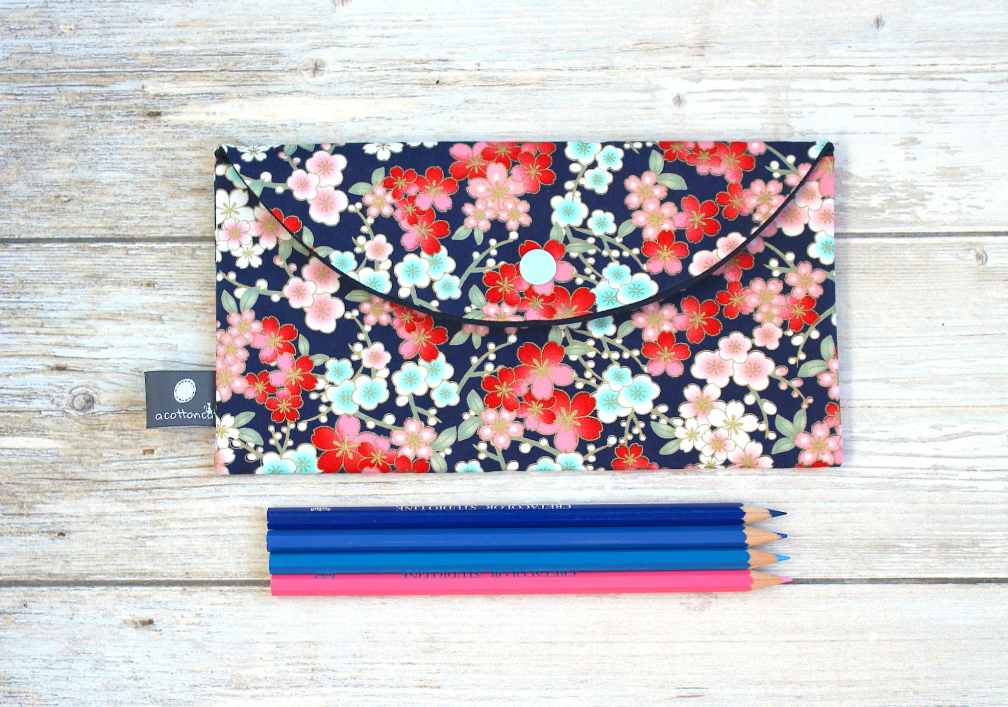 Pochette passeport billets avion, porte documents voyage, trousse japonaise enveloppe tissu – Image 4