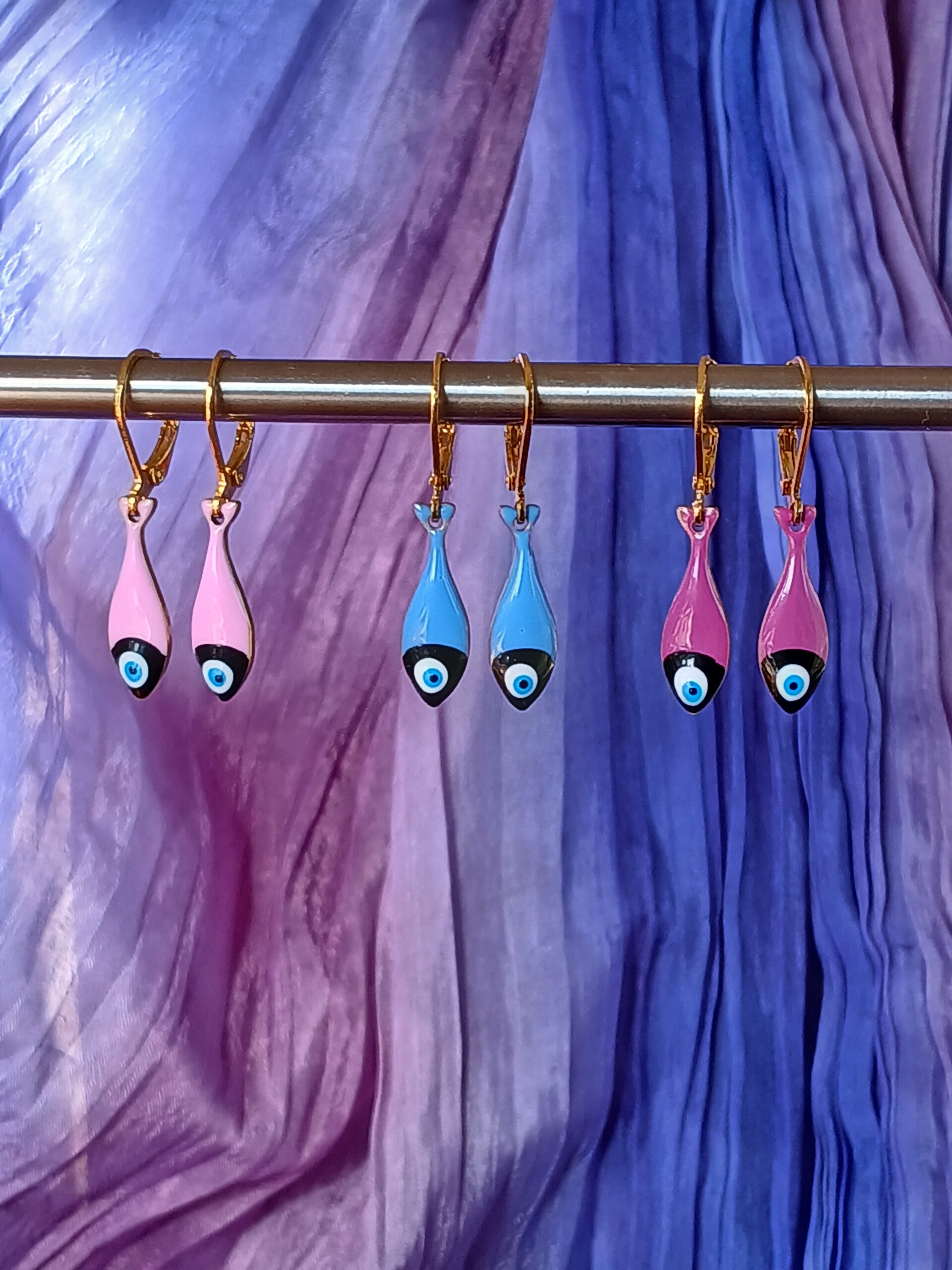 Boucles d’oreilles poisson coloré – Image 5