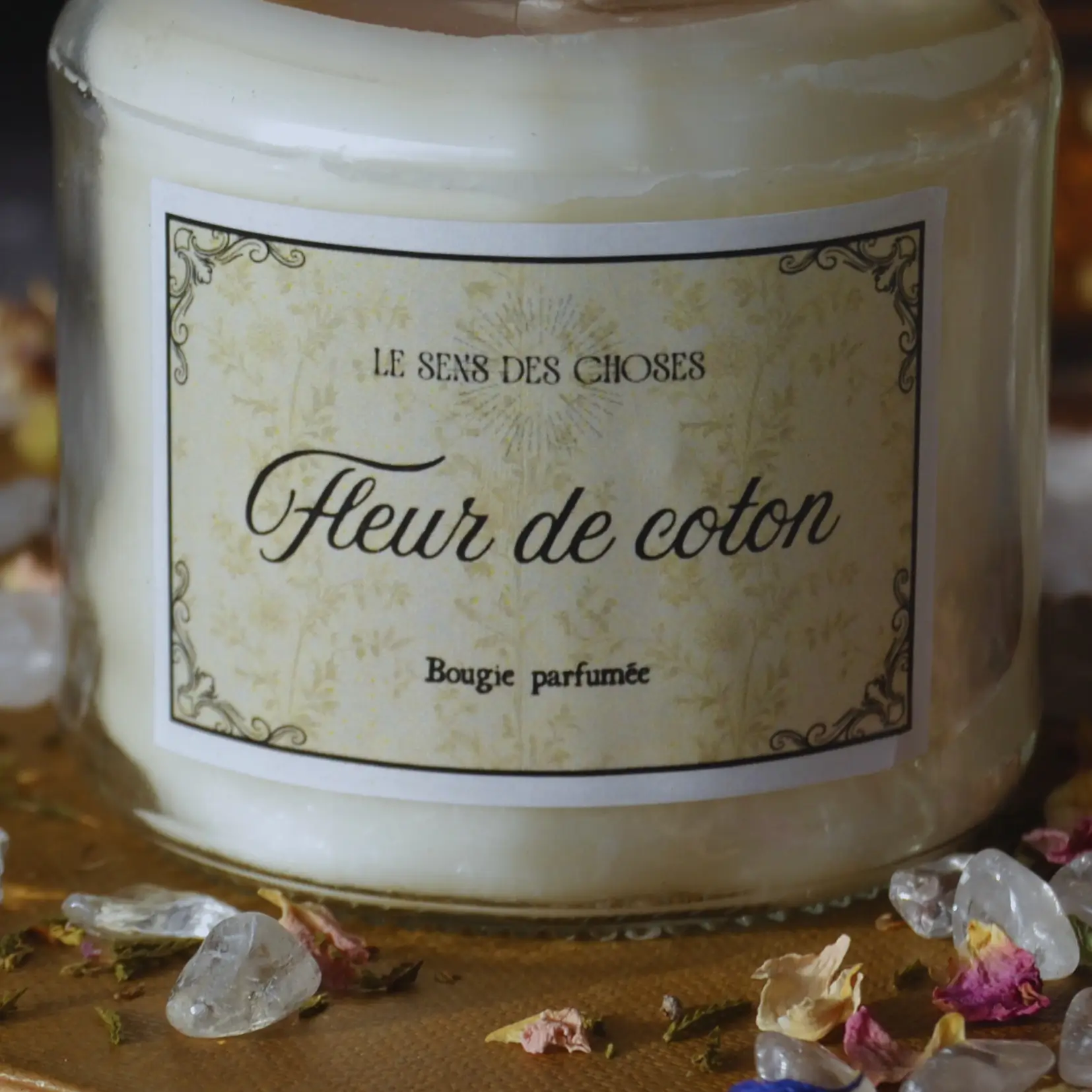 Bougie parfumée artisanale à la fleur de coton – Image 2