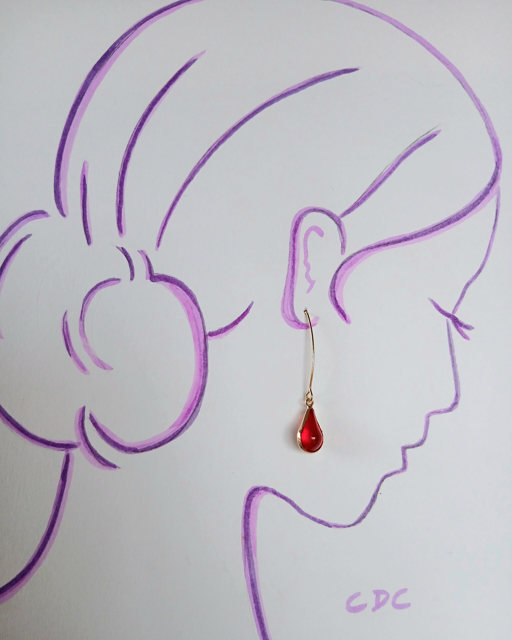 Boucles d'oreilles goutte de verre, coloris au choix – Image 21