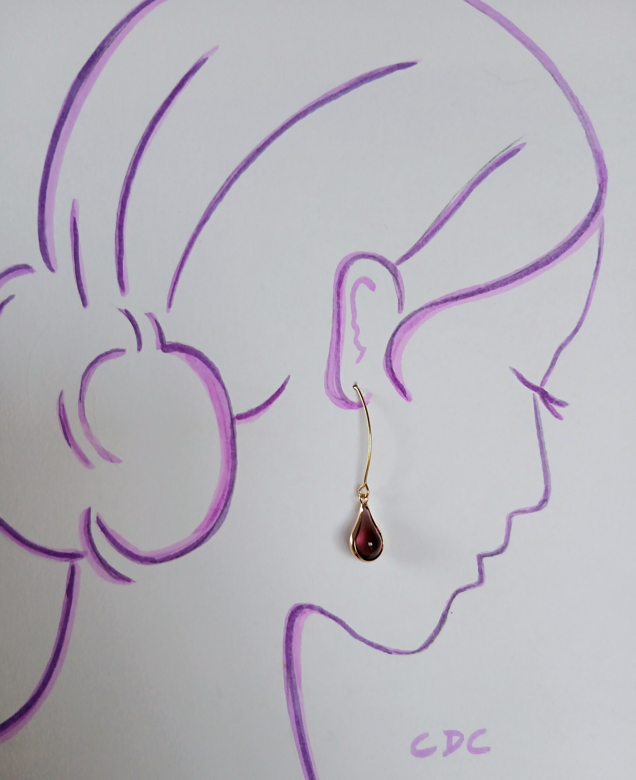 Boucles d'oreilles goutte de verre, coloris au choix – Image 31