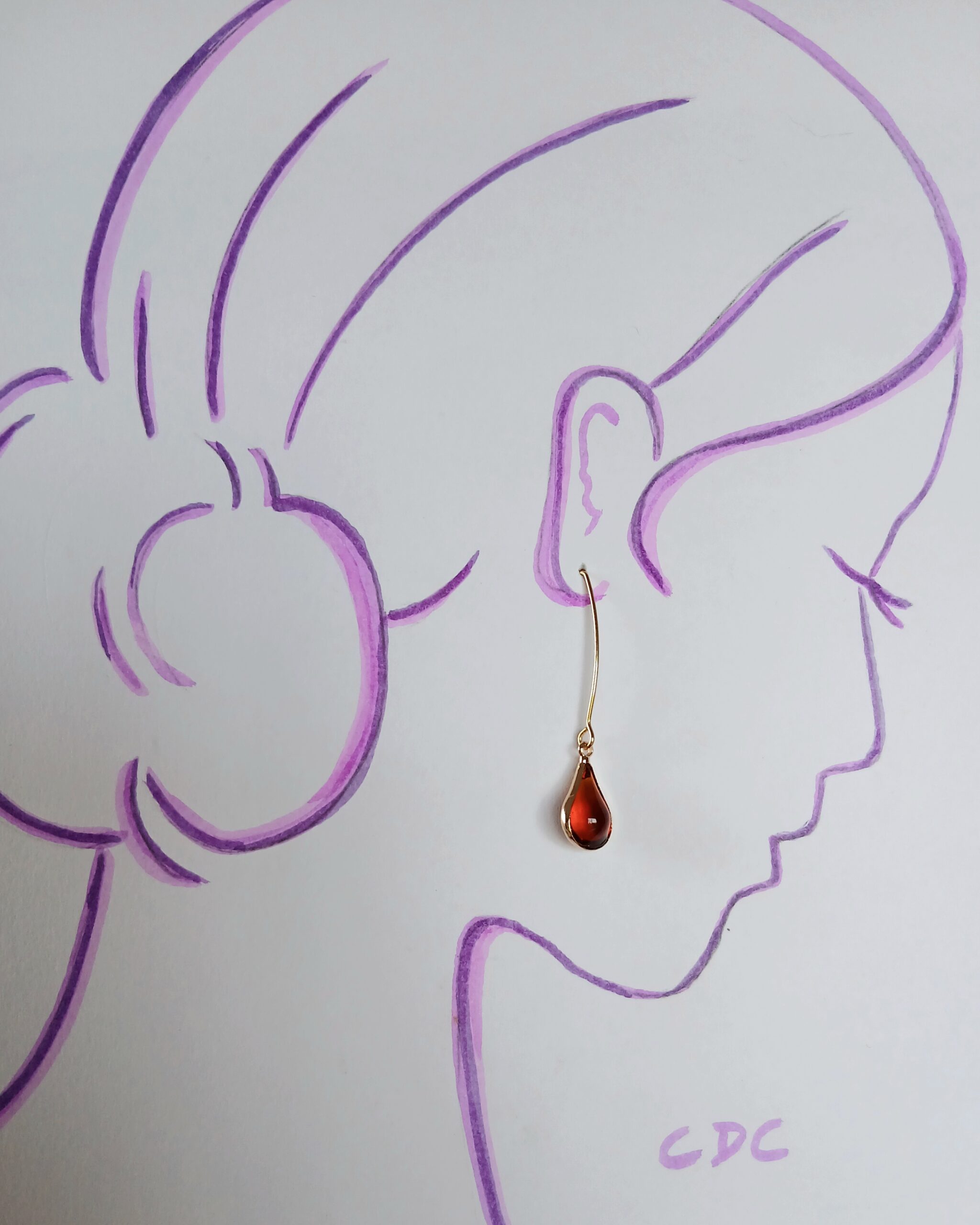 Boucles d'oreilles goutte de verre, coloris au choix – Image 28