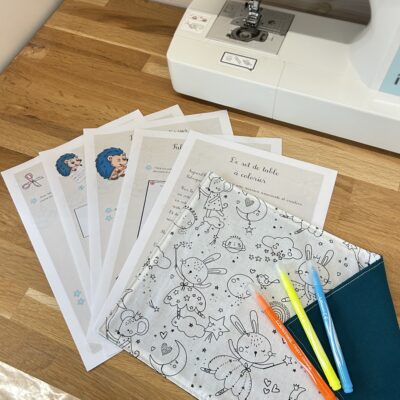 Tuto PDF à Télécharger " Le Set de Table à Colorier " Topiepic et la Boite à Couture Magique