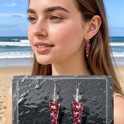 Boucles d’oreilles Éclat Grenat