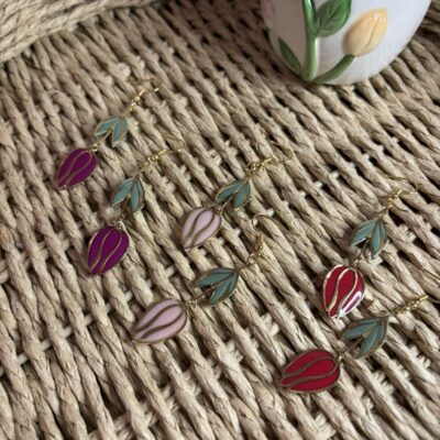 🌹 Boucles d'oreilles Tulipe 🌹