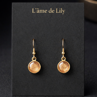 Éclat Solaire – Boucles d’oreilles dorées