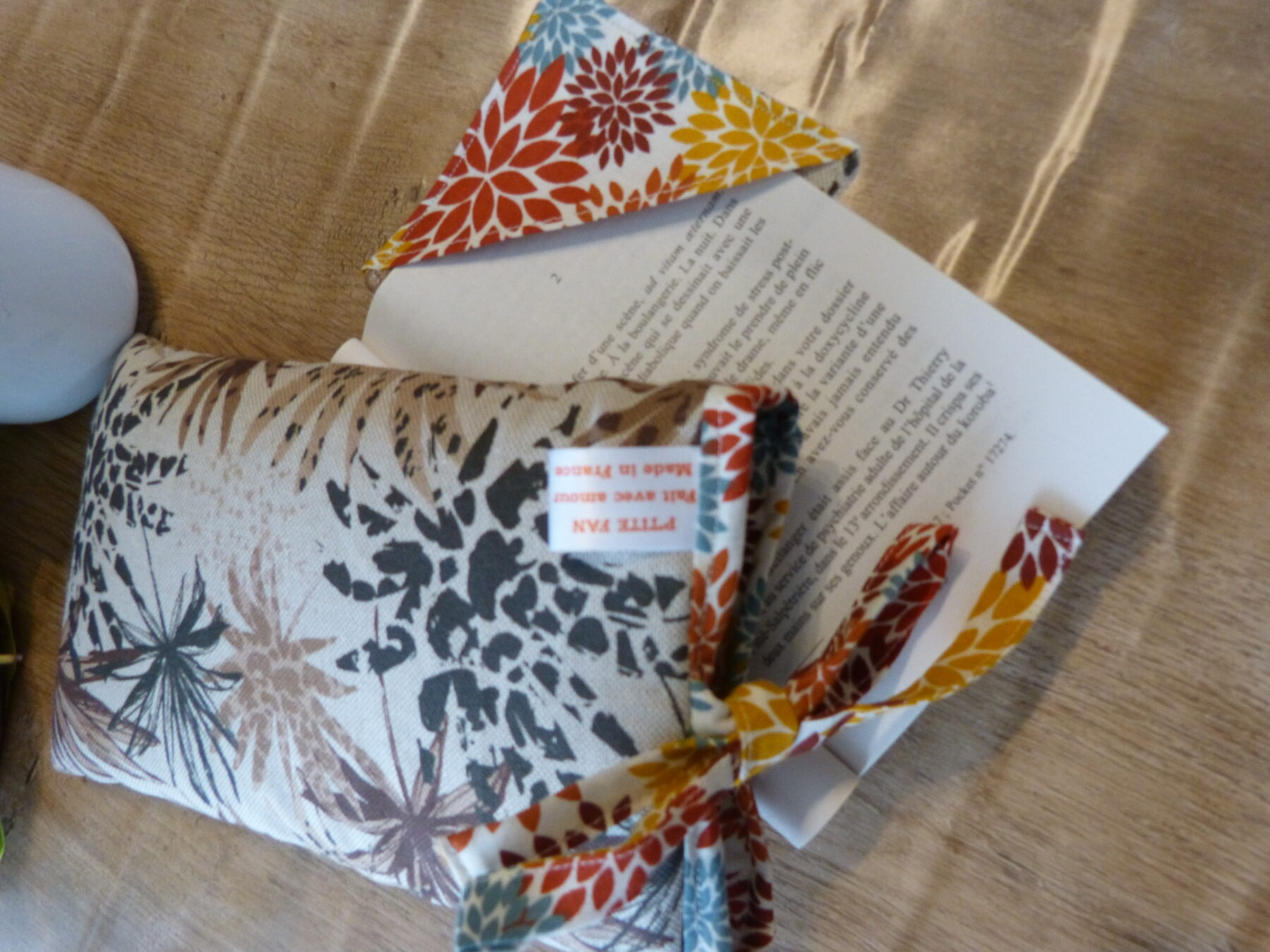 Pochette à livre "poche" - savane