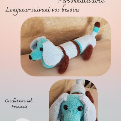tuto pdf FR : Boudin de porte (teckel) au crochet personnalisable!