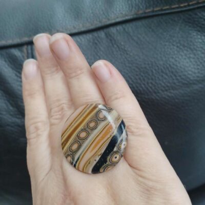 Bague fantaisie polymère Wood