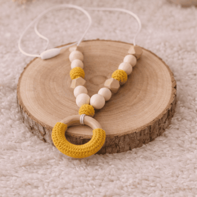 collier allaitement jaune