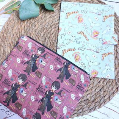 trousse plate et protège carnet de santé harry potter