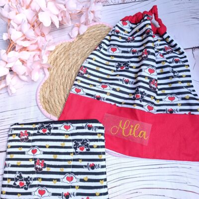 trousse plate bavoir minnie