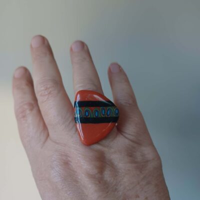 Bague fantaisie polymère Ethnic