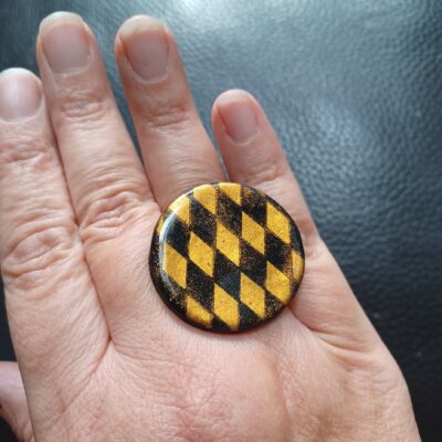 Bague fantaisie en polymère Solange