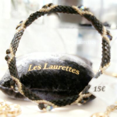 Bracelet noir et or